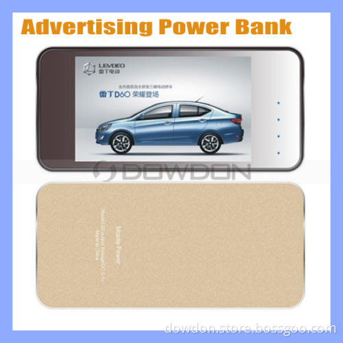Portable 3000mAh Lithium Polymer Battery Charger Unique Light Box Advertising Mobile Power Bank for Promotion (SC-06)
